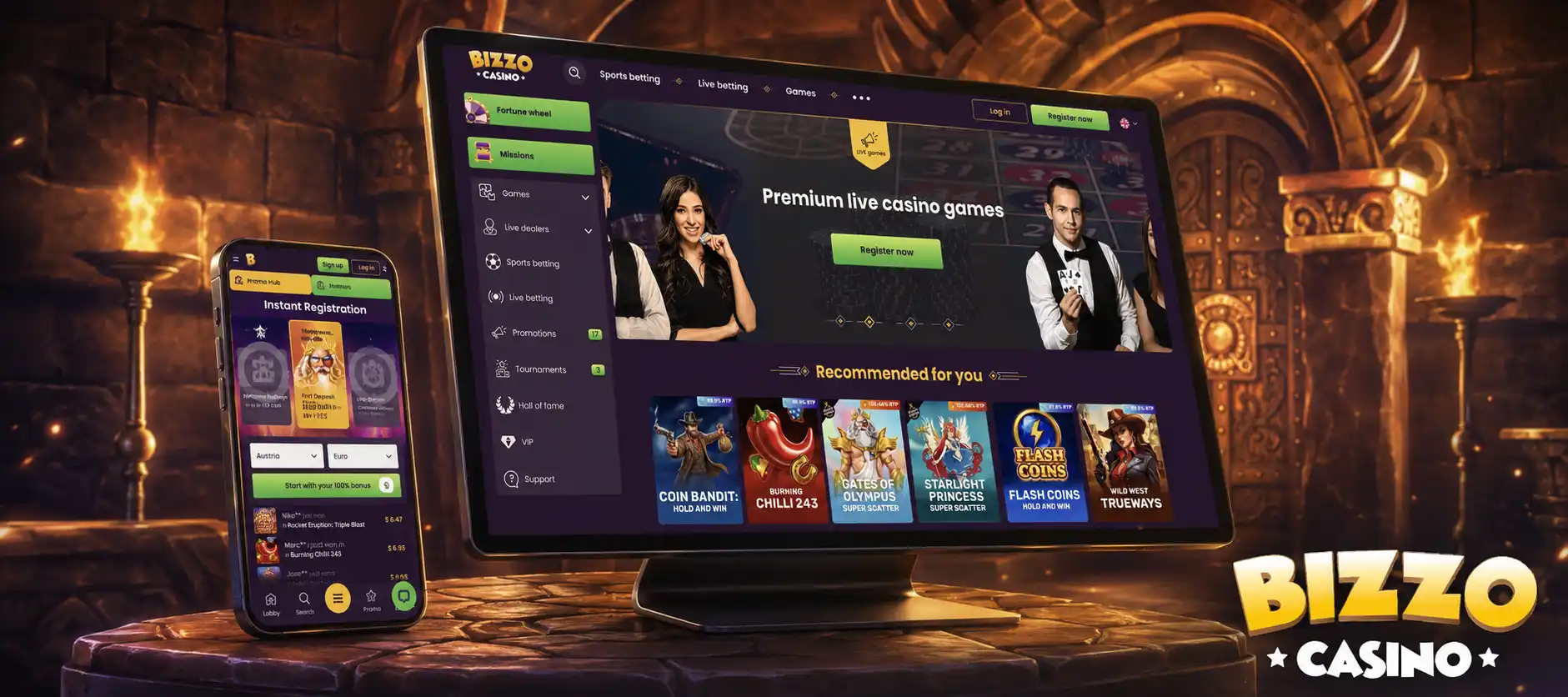 Cum începi sloturile la Bizzo Casino